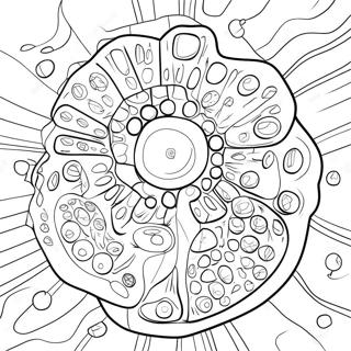 Page à colorier de la structure cellulaire | Page de coloriage Cellule