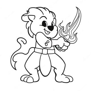 Page à colorier Diluc avec Épée Enflammée | Page de coloriage Genshin