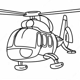 Page à colorier d'un hélicoptère Airbus | Page de coloriage Airbus