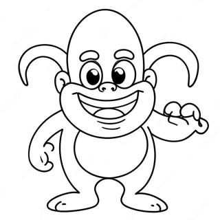Page à colorier personnage drôle de Grimace Shake | Page de coloriage Secousse Grimace