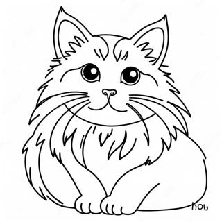 Page à colorier de chat Ragdoll | Page de coloriage Chat Ragdoll