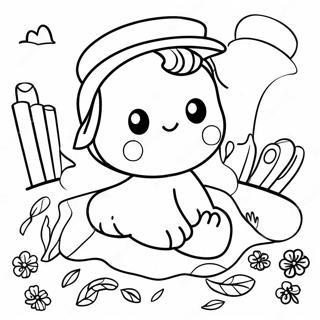 Page à colorier de scène Hooky colorée | Page de coloriage Hooky