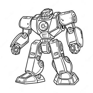 Page à colorier Mech | Page de coloriage Mécha