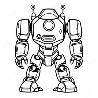 Page à colorier Robot Mech Futuriste | Page de coloriage Mécha