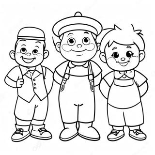 Page à colorier Petits Voyous | Page de coloriage Petits Voyous