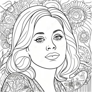 Page à colorier Adele | Page de coloriage Adele