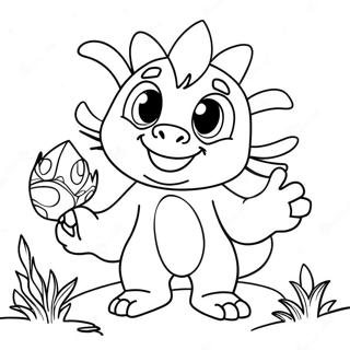 Page à colorier des créatures magiques de Wallykazam | Page de coloriage Wallykazam