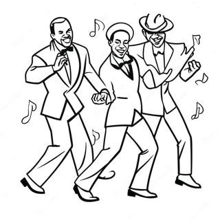 Page à colorier de danse jazz | Page de coloriage Danse Jazz