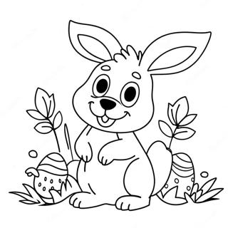 Page à colorier Bluey Pâques | Page de coloriage Bluey Pâques