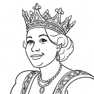 Page à colorier Reine | Page de coloriage Reine