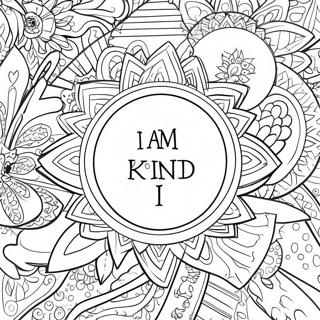 Page à colorier Affirmation Je suis gentil | Page de coloriage Je Suis Affirmation
