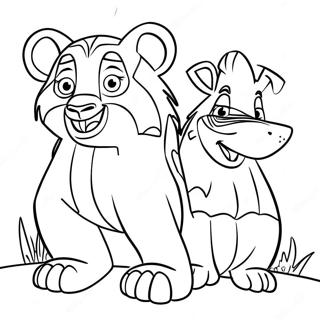 Page à colorier Madagascar 3 | Page de coloriage Madagascar 3