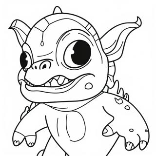 Page à colorier de monstre creepy de Trevor Henderson | Page de coloriage Trevor Henderson