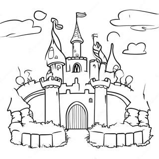 Page à Colorier de Château Magique | Page de coloriage Scène