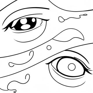 Page à Colorier de Yeux Anime Mignons | Page de coloriage Œil d'Anime