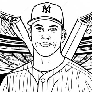 Page à Colorier d'Aaron Judge | Page de coloriage Aaron Judge