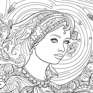 Page à colorier d'âme | Page de coloriage Âme