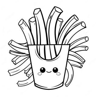 Page à colorier de frites | Page de coloriage Frite