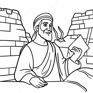 Page à colorier de Néhémie | Page de coloriage Néhémie
