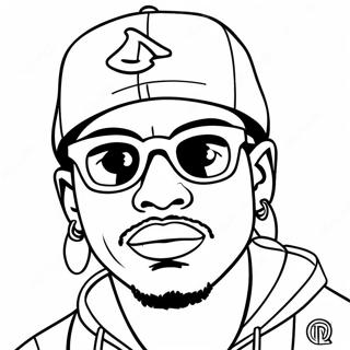 Page à colorier Rapper | Page de coloriage Rappeur