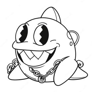 Page à colorier de Chain Chomp | Page de coloriage Chomp Chaine