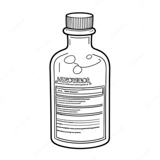 Page à colorier Flacon d'Ordonnance Coloré | Page de coloriage Drogue