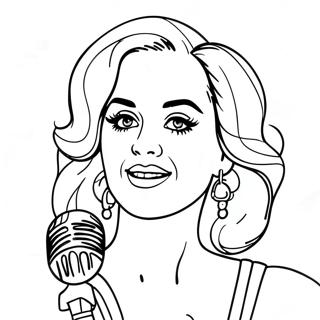 Page à colorier de Katy Perry | Page de coloriage Katy Perry