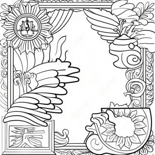 Page à colorier du drapeau du Portugal | Page de coloriage Portugal