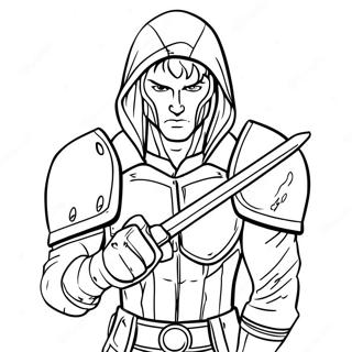 Page à colorier de Technoblade | Page de coloriage Technoblade