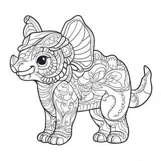 Page à colorier de l'art Charibo | Page de coloriage Art Charibo