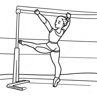 Page à colorier Gymnastique | Page de coloriage Gymnastique