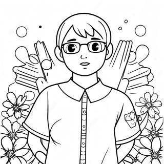 Page à colorier Saiki K | Page de coloriage Saiki K
