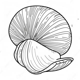 Page à colorier de coquillage | Page de coloriage Palourde