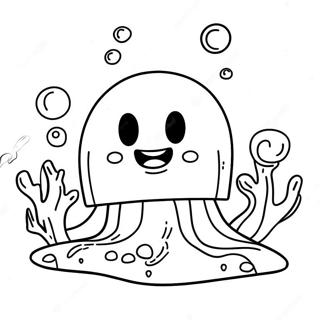 Page à colorier d'un clam heureux sous l'eau | Page de coloriage Palourde