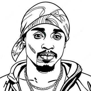 Page à Colorier Tupac Shakur | Page de coloriage Tupac