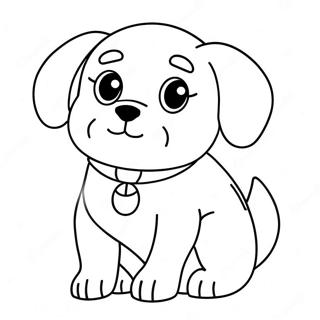Joli chien à colorier | Page de coloriage Chien Mignon