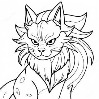 Page à colorier Kurama | Page de coloriage Kurama