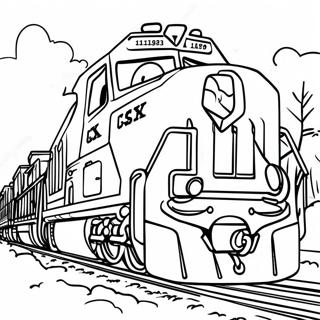 Page à Colorier Train CSX | Page de coloriage Train CSX