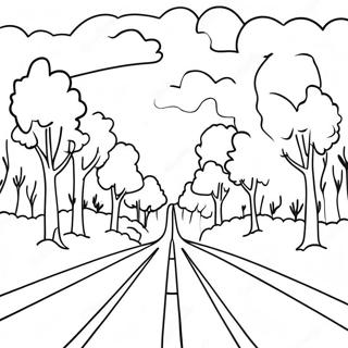 Page à colorier de route | Page de coloriage Route