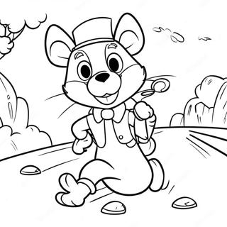Page à colorier du voyage aventureux de Geronimo Stilton | Page de coloriage Geronimo Stilton