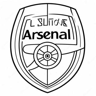 Page à colorier du logo d'Arsenal | Page de coloriage Arsenal