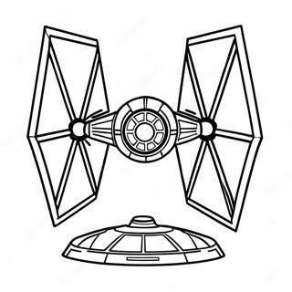 Page à Colorier Tie Fighter | Page de coloriage Chasseur TIE