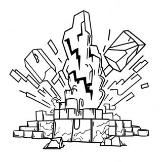 Page à colorier TNT explosif Minecraft | Page de coloriage Minecraft TNT