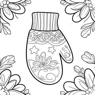 Page à colorier du gant | Page de coloriage La Mitten