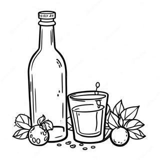 Page à colorier de l'alcool | Page de coloriage Alcool
