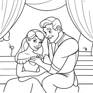 Page à colorier des couples Disney | Page de coloriage Couples Disney