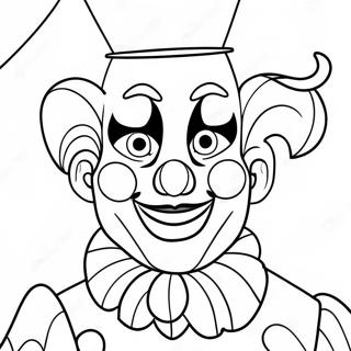 Page à colorier de clowns colorés de carnaval | Page de coloriage Carnaval