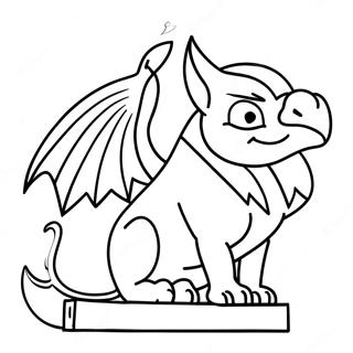 Page à colorier de gargouille | Page de coloriage Gargouille