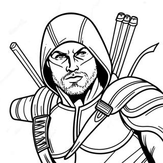 Page à colorier de flèche verte | Page de coloriage Flèche Verte