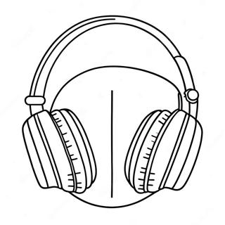 Page à colorier écouteurs | Page de coloriage Casques